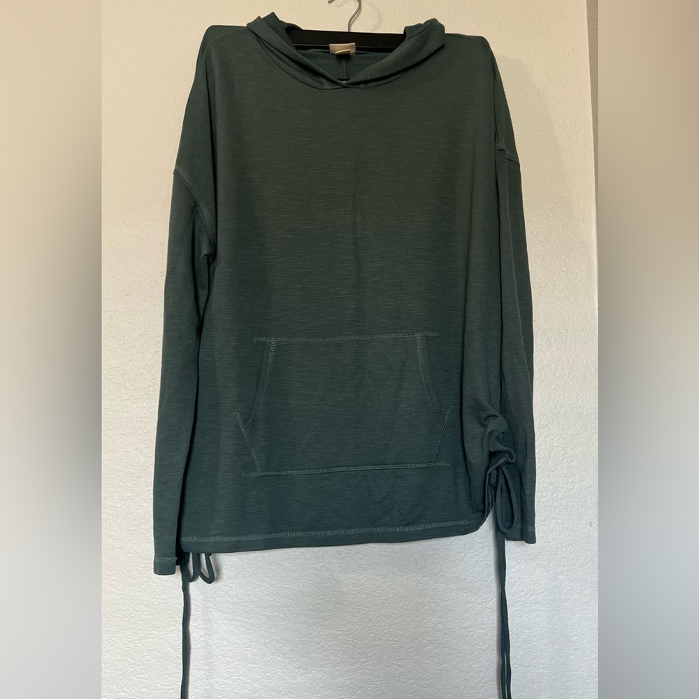 Mossimo Supply Co. lightweight green hoodie side drawstring, kangaroo pocket XL